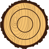 Round wood slab illustration